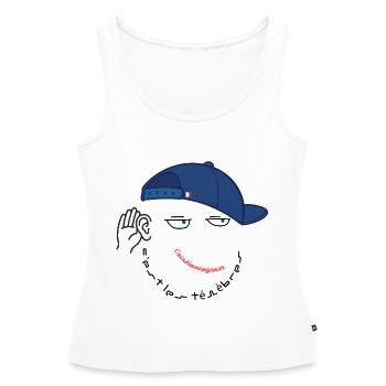 Es ist Dunkelheit, wir werden gute Intriganten sein - Frauen Premium Organic Tank Top - Weiß - Vorne - AI Model Female 172 light (172cm)