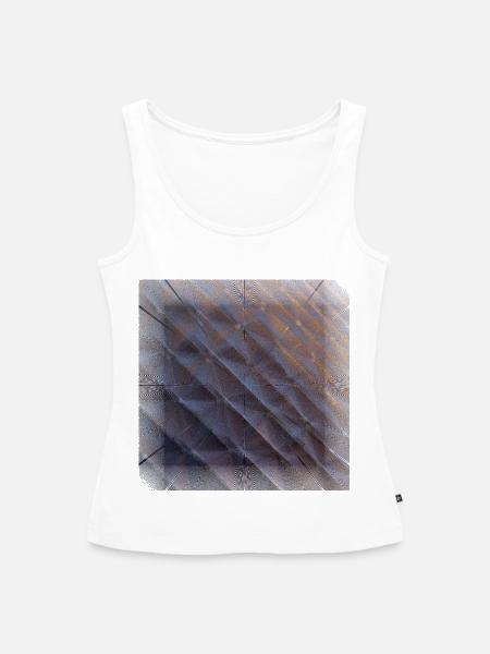 Dark angular, Dunkel Eckig. - Frauen Premium Organic Tank Top - Weiß