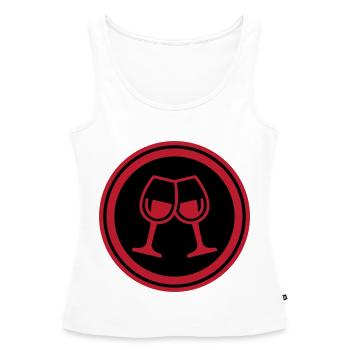 Wein Gläser - Frauen Premium Organic Tank Top - Weiß - Vorne - AI Model Female 172 light (172cm)