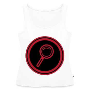 Lupe Symbol - Frauen Premium Organic Tank Top - Weiß - Vorne - AI Model Female 172 light (172cm)