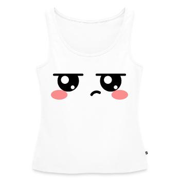 Annoyed Eyes Kawaii Sweet - Women’s Premium Organic Tank top - white - Front - AI Model Female 172 light (172cm)