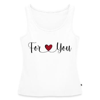 Für dich - Frauen Premium Organic Tank Top - Weiß - Vorne - AI Model Female 172 light (172cm)