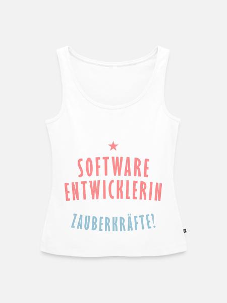 Softwareentwicklerin Beruf - Geschenk - Frauen Premium Organic Tank Top - Weiß