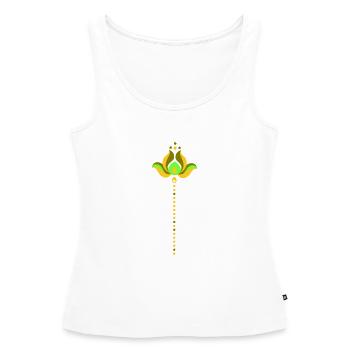 Blumenornament - Frauen Premium Organic Tank Top - Weiß - Vorne - AI Model Female 172 light (172cm)