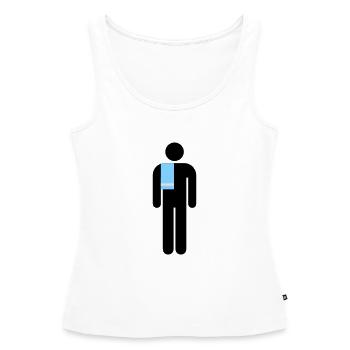 Guide de l'auto-stoppeur de protéger - Débardeur bio Premium Femme - blanc - Devant - AI Model Female 172 light (172cm)