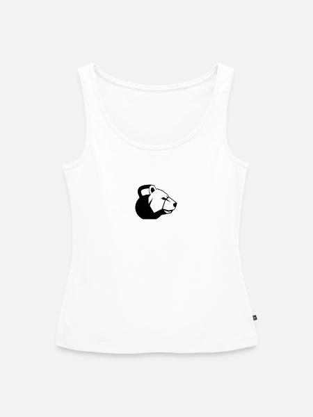 KettleBear schwarz - Frauen Premium Organic Tank Top - Weiß