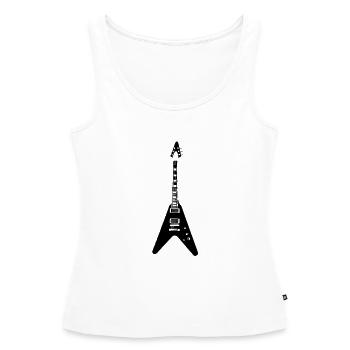 e-gitarre - Frauen Premium Organic Tank Top - Weiß - Vorne - AI Model Female 172 light (172cm)