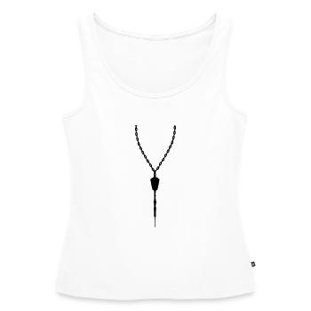hobby pendentif dart bijoux collier tour de cou pf - Débardeur bio Premium Femme - blanc - Devant - AI Model Female 172 light (172cm)