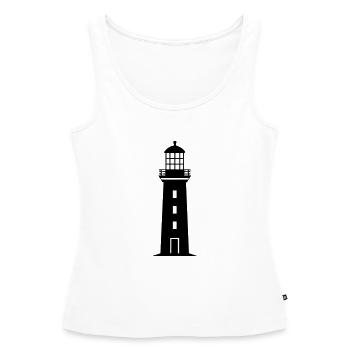 Leuchtturm - Frauen Premium Organic Tank Top - Weiß - Vorne - AI Model Female 172 light (172cm)