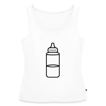 Flasche - Frauen Premium Organic Tank Top - Weiß - Vorne - AI Model Female 172 light (172cm)