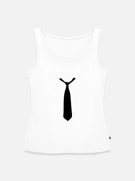 Krawatte - Frauen Premium Organic Tank Top - Weiß