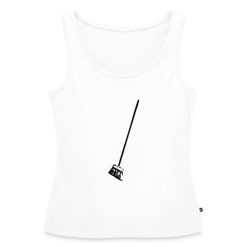 Besen - Frauen Premium Organic Tank Top - Weiß - Vorne - AI Model Female 172 light (172cm)