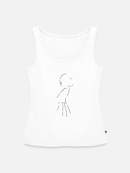 nachdenklich - Frauen Premium Organic Tank Top - Weiß