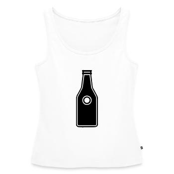 pictogramme simple d’une bouteille - Débardeur bio Premium Femme - blanc - Devant - AI Model Female 172 light (172cm)