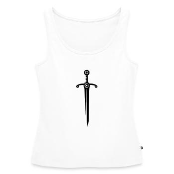Schwert - Frauen Premium Organic Tank Top - Weiß - Vorne - AI Model Female 172 light (172cm)