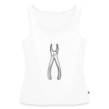 Outil Pince - Débardeur bio Premium Femme - blanc - Devant - AI Model Female 172 light (172cm)