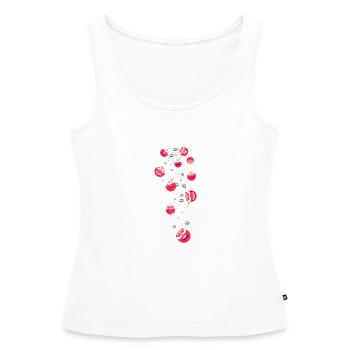 Smileys, launisch , Gesichter, Köpfe,Stimmungen - Frauen Premium Organic Tank Top - Weiß - Vorne - AI Model Female 172 light (172cm)