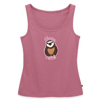 Faultier Liebeserklärung - Frauen Premium Organic Tank Top - Mauve - Vorne - AI Model Female 172 light (172cm)