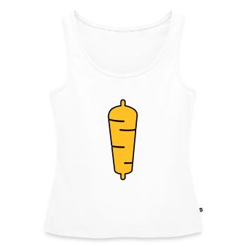kebab - Débardeur bio Premium Femme - blanc - Devant - AI Model Female 172 light (172cm)