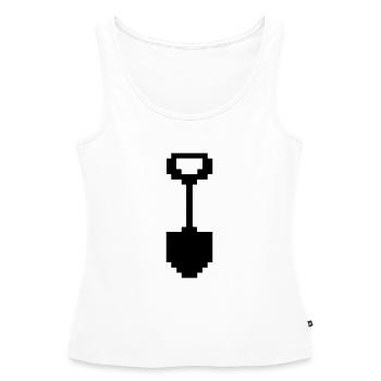 Pelle Pixel - Débardeur bio Premium Femme - blanc - Devant - AI Model Female 172 light (172cm)