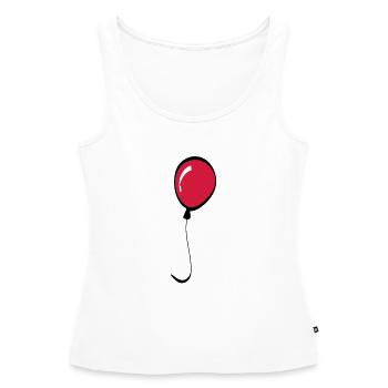 ballon - Débardeur bio Premium Femme - blanc - Devant - AI Model Female 172 light (172cm)