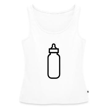 Flasche - Frauen Premium Organic Tank Top - Weiß - Vorne - AI Model Female 172 light (172cm)