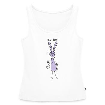 Mme lapin - Débardeur bio Premium Femme - blanc - Devant - AI Model Female 172 light (172cm)
