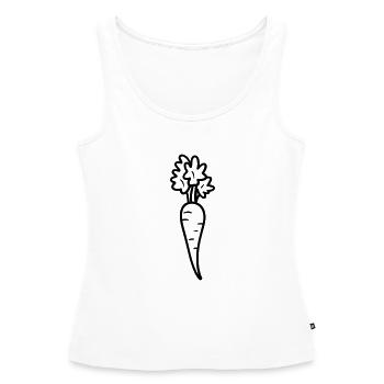 Carotte - Débardeur bio Premium Femme - blanc - Devant - AI Model Female 172 light (172cm)