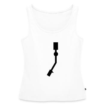 Turntable Nadel - Frauen Premium Organic Tank Top - Weiß - Vorne - AI Model Female 172 light (172cm)