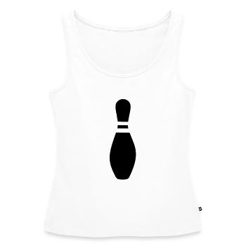 Bowling pin - Débardeur bio Premium Femme - blanc - Devant - AI Model Female 172 light (172cm)