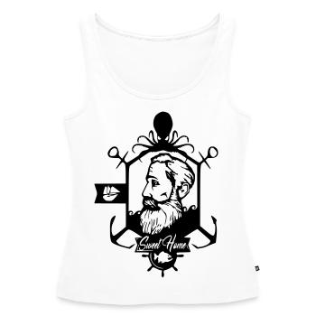 sweet home anker meer fischer angeln angler boot - Frauen Premium Organic Tank Top - Weiß - Vorne - AI Model Female 172 light (172cm)