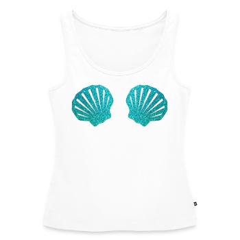 Mermaid bra mermaid shell bikini gift - Women’s Premium Organic Tank top - white - Front - AI Model Female 172 light (172cm)