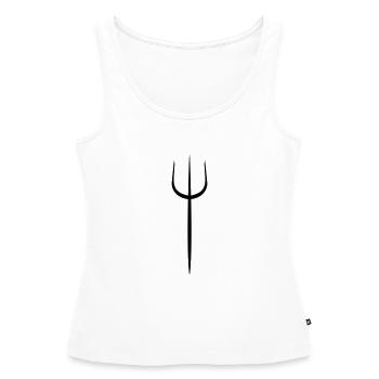 dreizack© - Frauen Premium Organic Tank Top - Weiß - Vorne - AI Model Female 172 light (172cm)