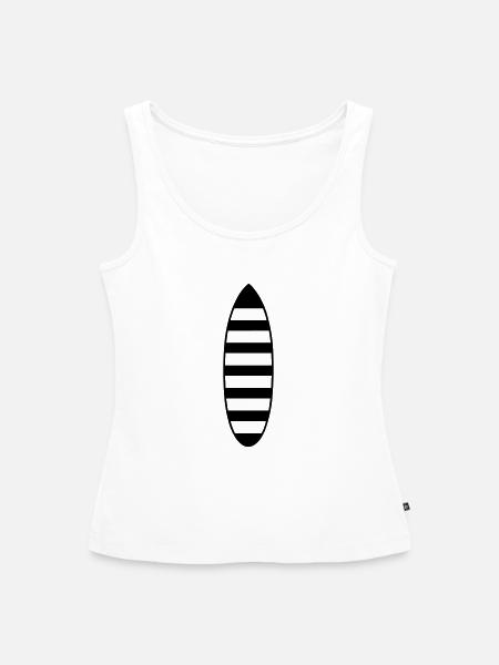 Surfbrett - Frauen Premium Organic Tank Top - Weiß