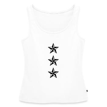 stars military rank - Débardeur bio Premium Femme - blanc - Devant - AI Model Female 172 light (172cm)