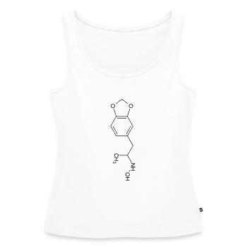 MDMA Strukturformel - Frauen Premium Organic Tank Top - Weiß - Vorne - AI Model Female 172 light (172cm)