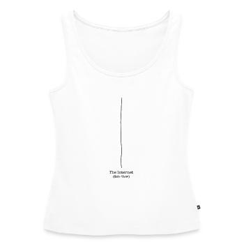 The Internet - Side View - Débardeur bio Premium Femme - blanc - Devant - AI Model Female 172 light (172cm)
