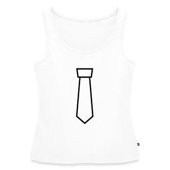 Cravate - Débardeur bio Premium Femme - blanc - Devant - AI Model Female 172 light (172cm)