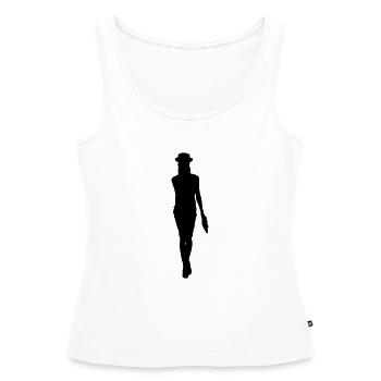 Silhouette silhouette silhouette - Débardeur bio Premium Femme - blanc - Devant - AI Model Female 172 light (172cm)