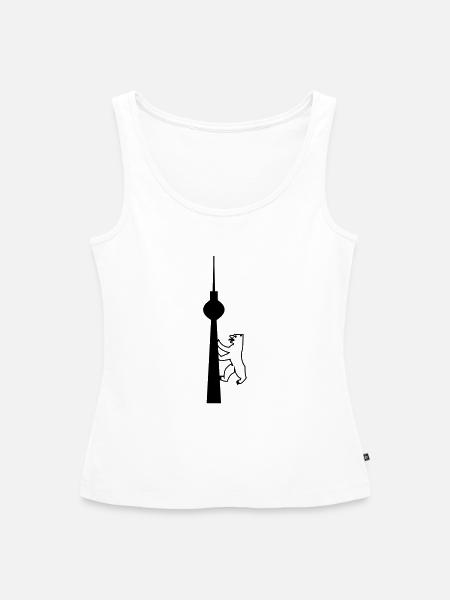 BERLINER FERNSEHTURM - Berlin Souvenirs - Frauen Premium Organic Tank Top - Weiß