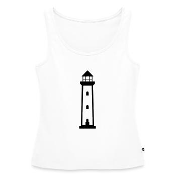 Leuchtturm - Frauen Premium Organic Tank Top - Weiß - Vorne - AI Model Female 172 light (172cm)
