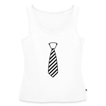 Cravate - Débardeur bio Premium Femme - blanc - Devant - AI Model Female 172 light (172cm)