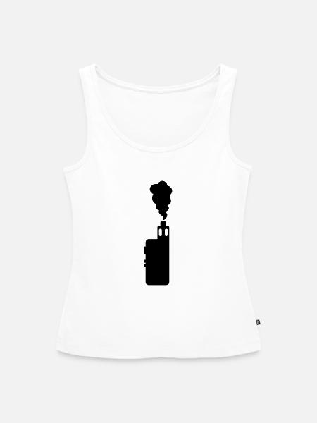 vape + smoke - Frauen Premium Organic Tank Top - Weiß