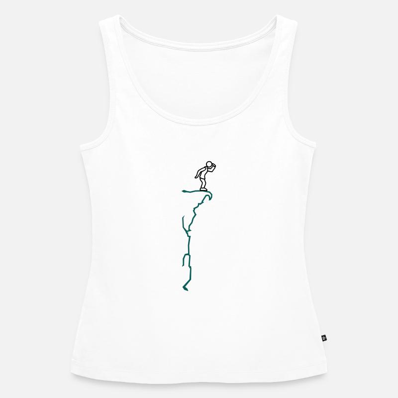 Cliff - 2 Color Vector - Women’s Premium Organic Tank top - white
