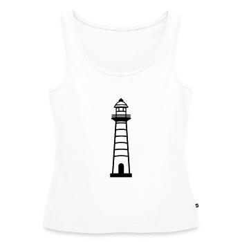 Phare - Débardeur bio Premium Femme - blanc - Devant - AI Model Female 172 light (172cm)