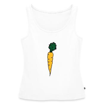 carrot - Débardeur bio Premium Femme - blanc - Devant - AI Model Female 172 light (172cm)