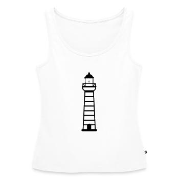 Phare - Débardeur bio Premium Femme - blanc - Devant - AI Model Female 172 light (172cm)