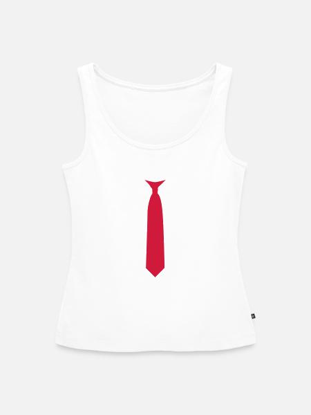 Krawatte - Frauen Premium Organic Tank Top - Weiß