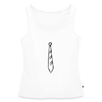 Cravate - Débardeur bio Premium Femme - blanc - Devant - AI Model Female 172 light (172cm)