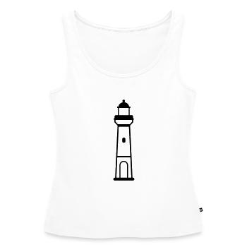 Leuchtturm - Frauen Premium Organic Tank Top - Weiß - Vorne - AI Model Female 172 light (172cm)